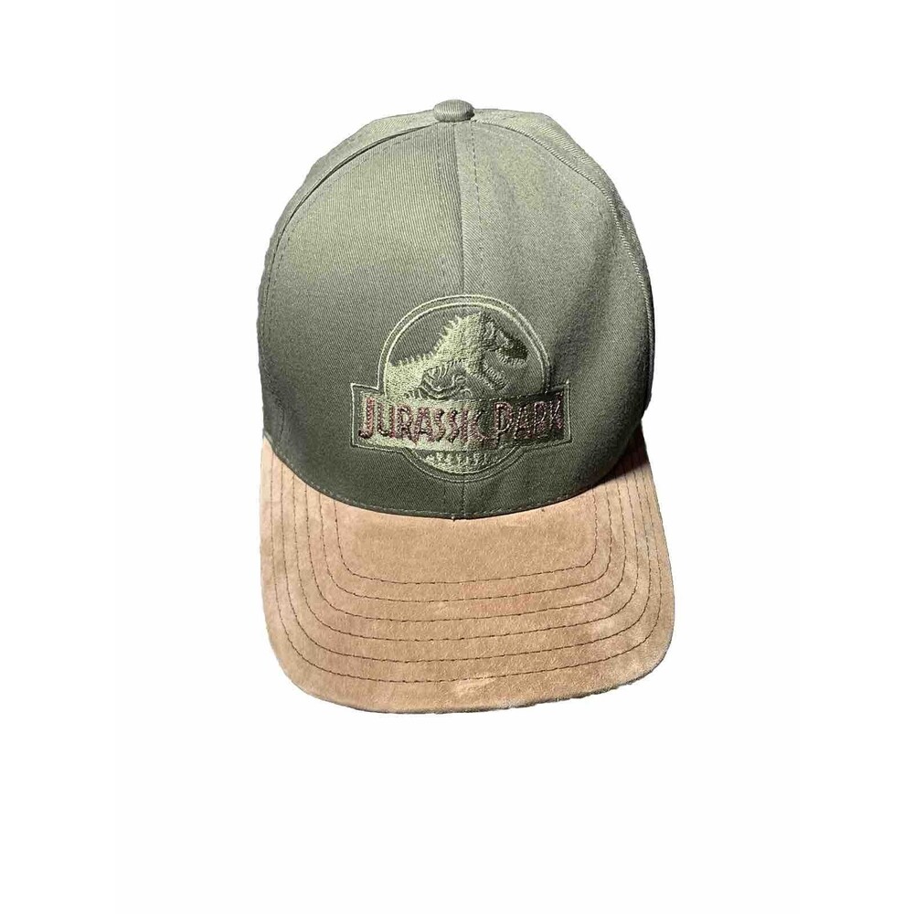Jurassic Park Universal Studios Islands Of Adventure Hat Olive Green Suede VTG